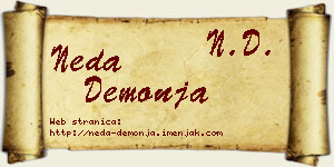 Neda Demonja vizit kartica